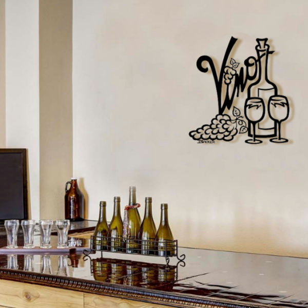 Custom Wine Glass Metal Wall Art For Sale Florida